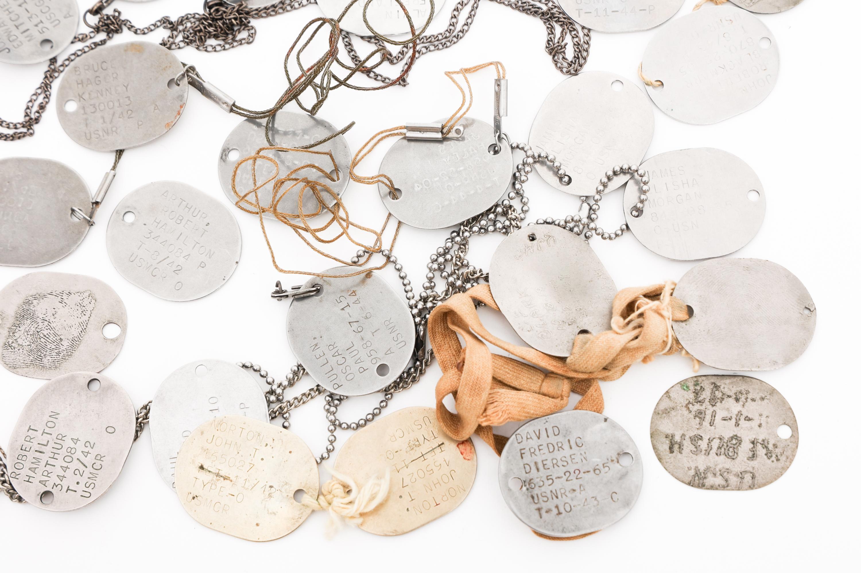 WWII US NAVY, USMC, & COAST GUARD DOG TAGS