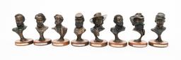 CIVIL WAR US & CS GENERALS BRONZE BUSTS by LORING