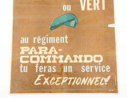 COLD WAR BELGIAN PARA-COMMANDO RECRUITING POSTER