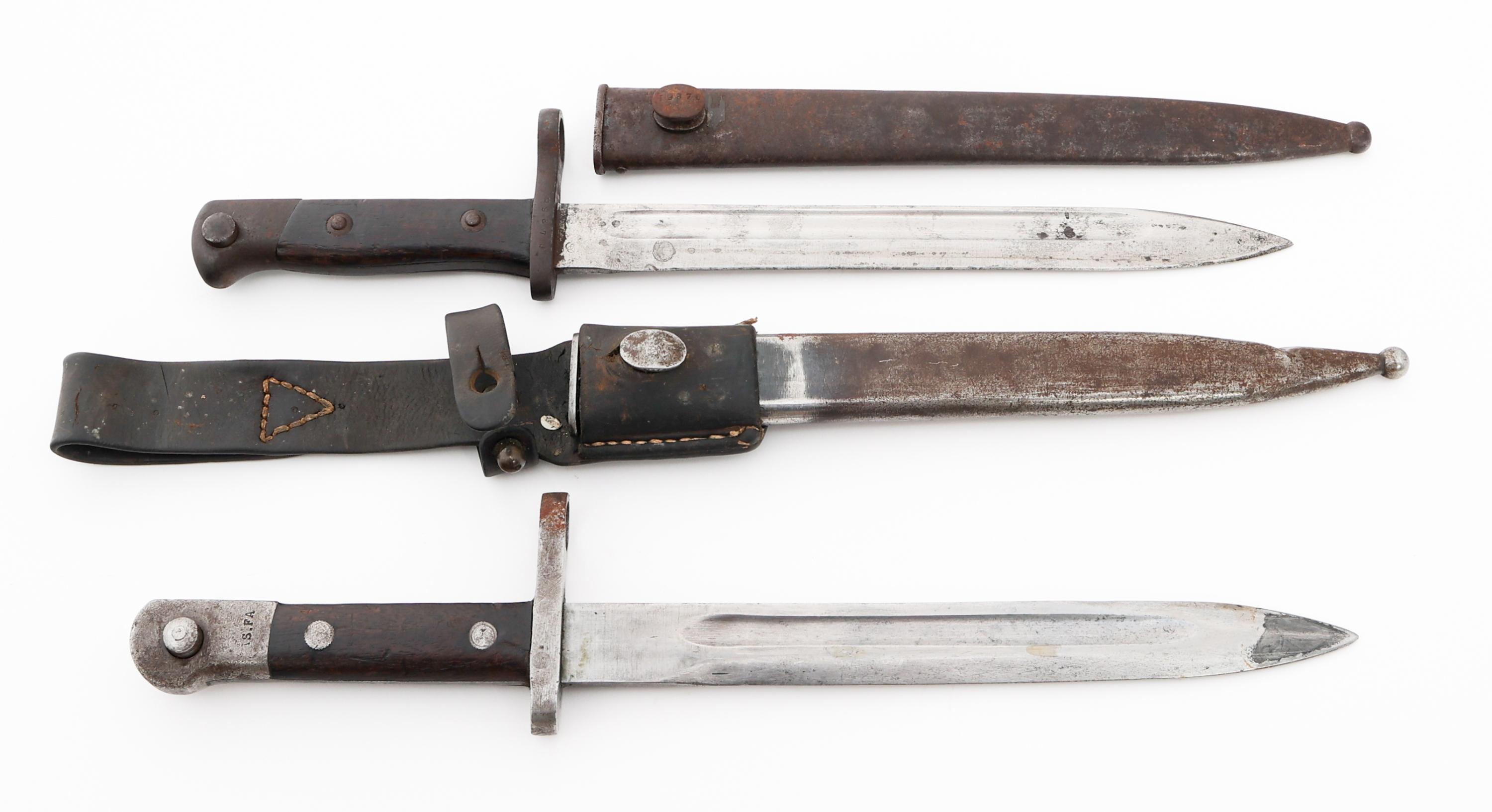 CHILEAN M1895 & TURKISH M1913 BAYONETS & SCABBARDS