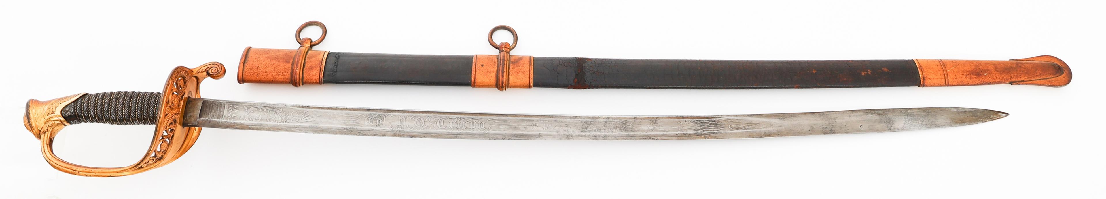 CIVIL WAR CONFEDERATE NAMED PRESENTATION SWORD