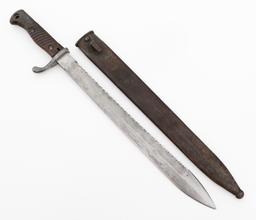 WWI GERMAN M1898/05 SAWBACK BUTCHER BAYONET