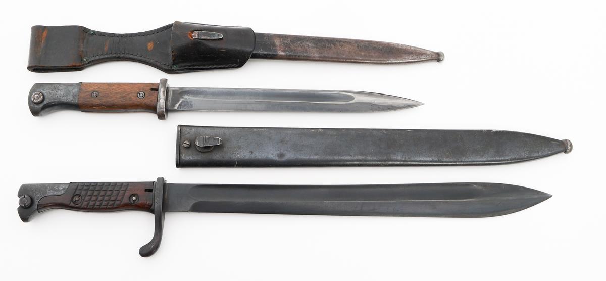 WWI IMPERIAL GERMAN M98/05 BUTCHER & K98 BAYONETS