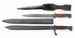 WWI IMPERIAL GERMAN M98/05 BUTCHER & K98 BAYONETS