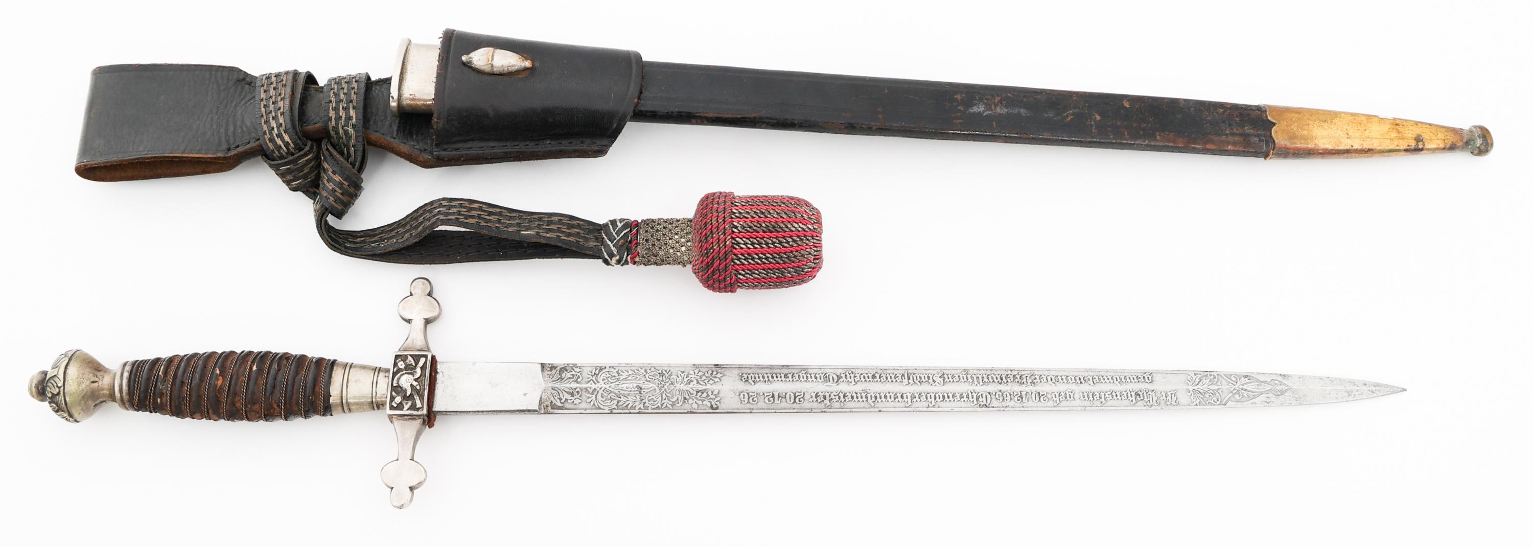 WEIMAR REPUBLIC FIREMAN DEDICATION DAGGER