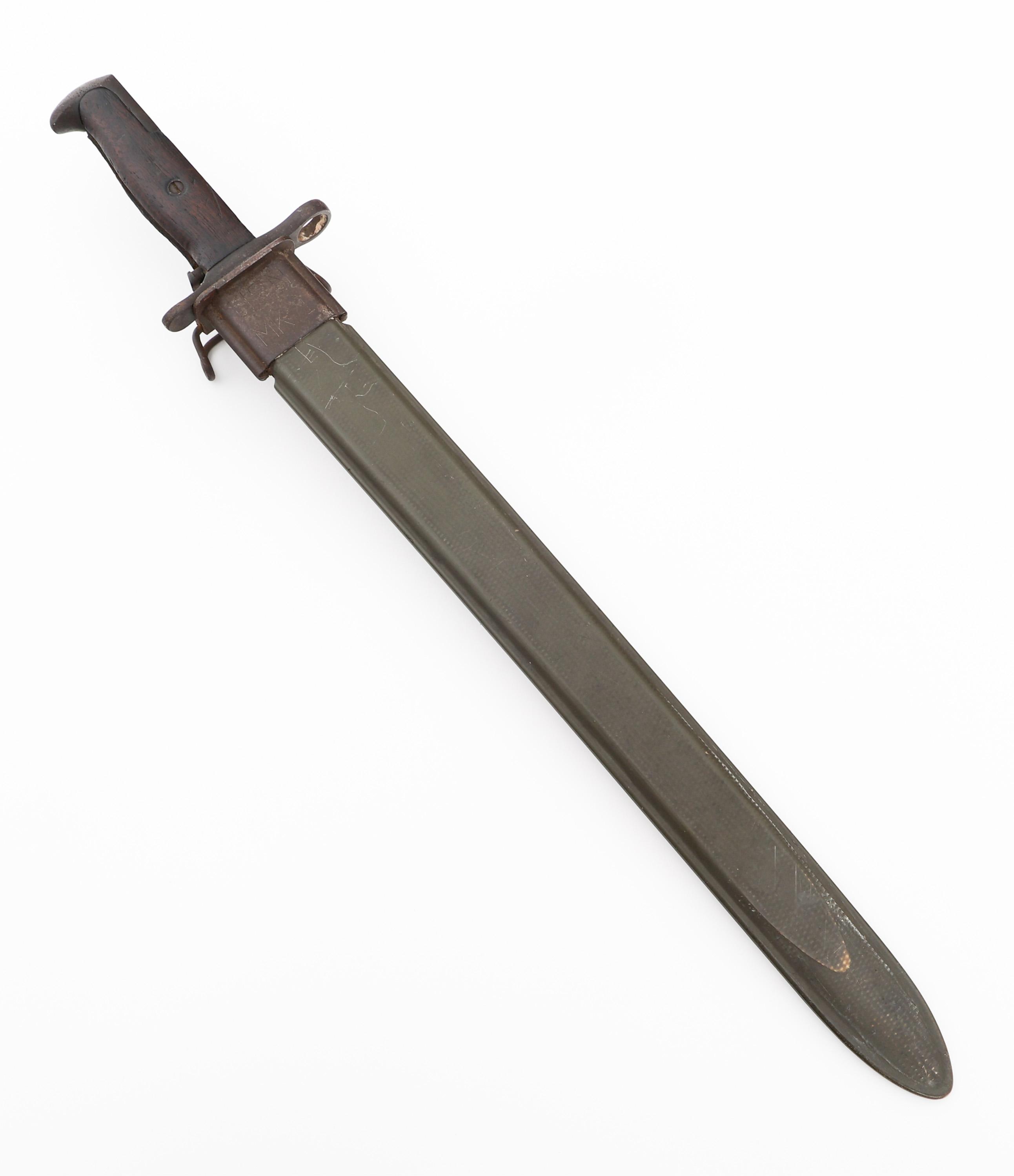 WWI US ARMY M1905 BAYONET WITH USN Mk 1 SCABBARD