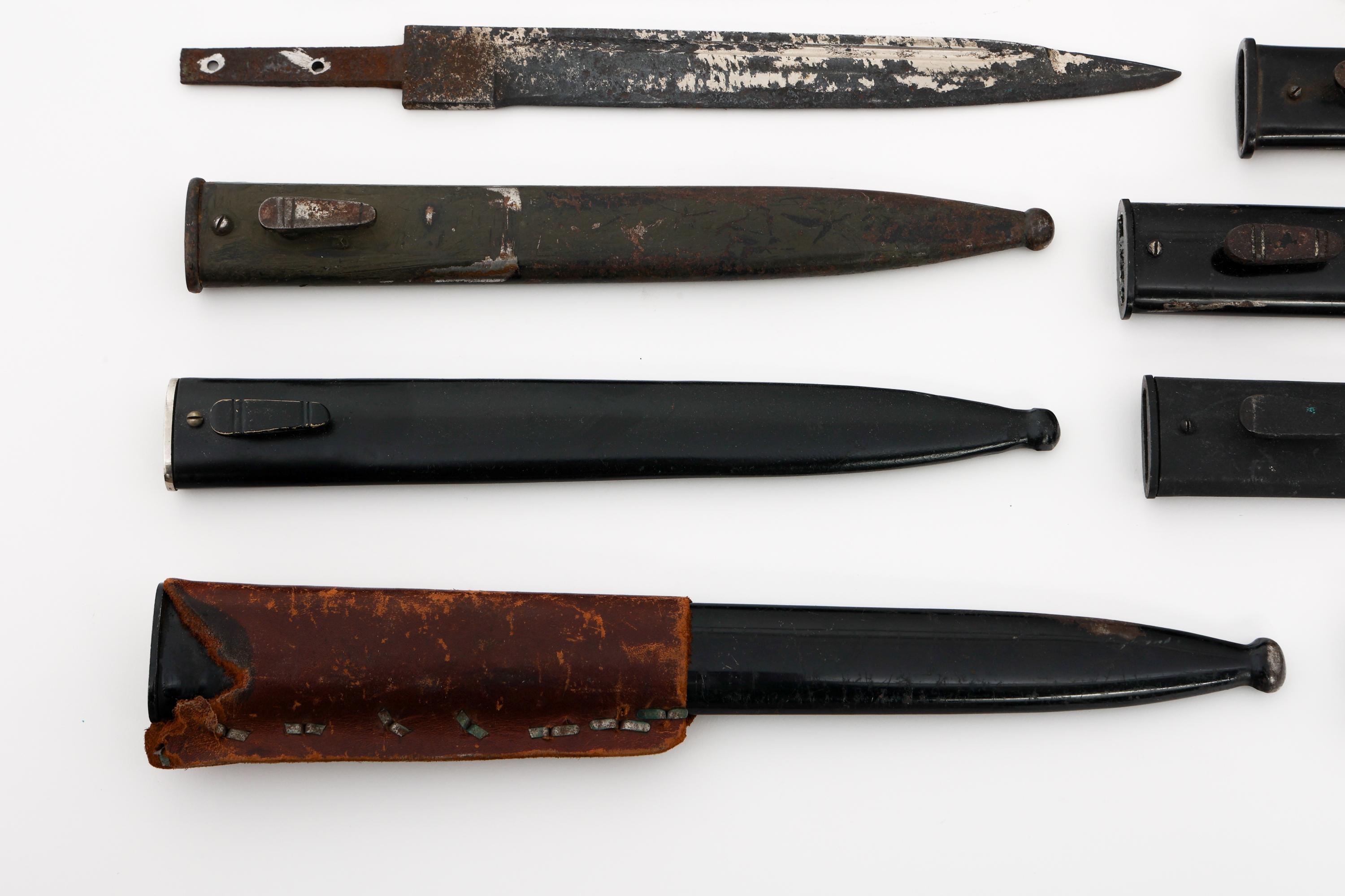 WWI - WWII GERMAN BAYONET BLADES & SCABBARDS