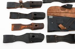 WWII GERMAN K98 LEATHER FROGS & AXE SHEATH