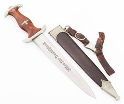 WWII GERMAN FULL DEDICATION ROHM DAGGER by ERNST