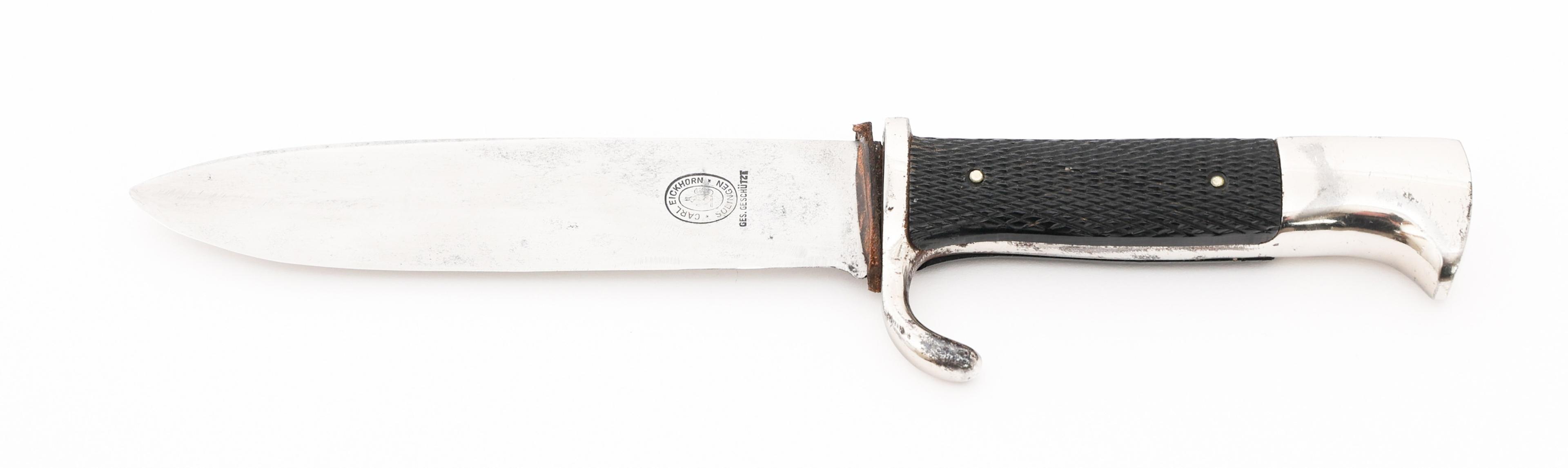 WWII GERMAN HITLER YOUTH KNIFE - MOTTO by EICKHORN