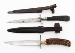 GERMAN STAG HORN HUNTING DAGGERS