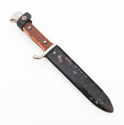 POST WWII GERMAN HUNTING KNIFE by HUBERTUS