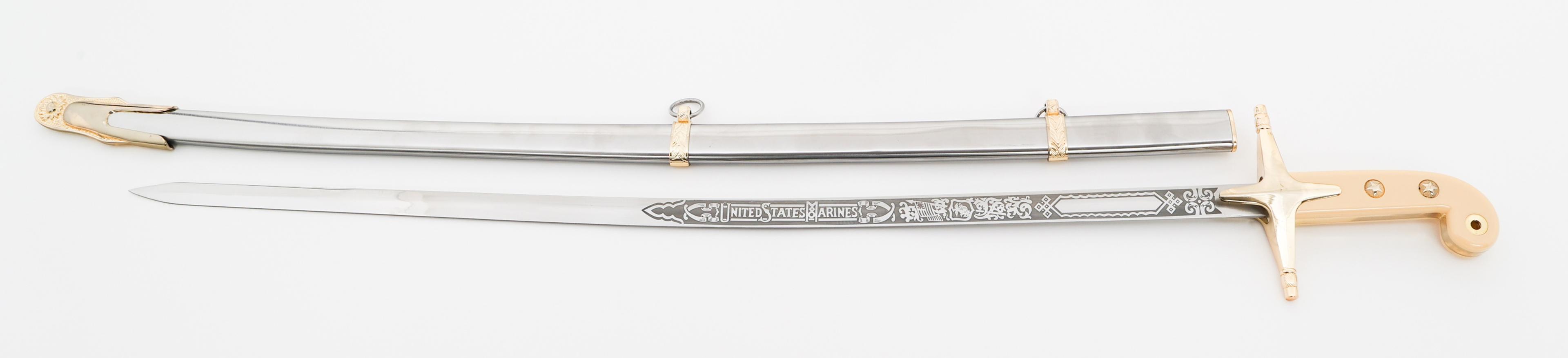 US MARINE CORPS OFFICER MAMELUKE DRESS SWORD