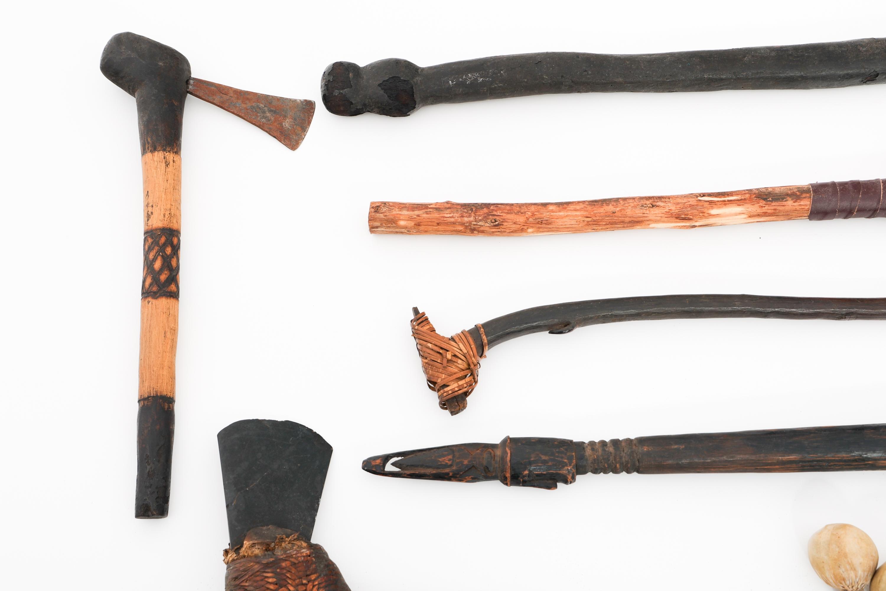 SOUTHEAST ASIAN & TRIBAL HATCHETS, AXES & BOLAS