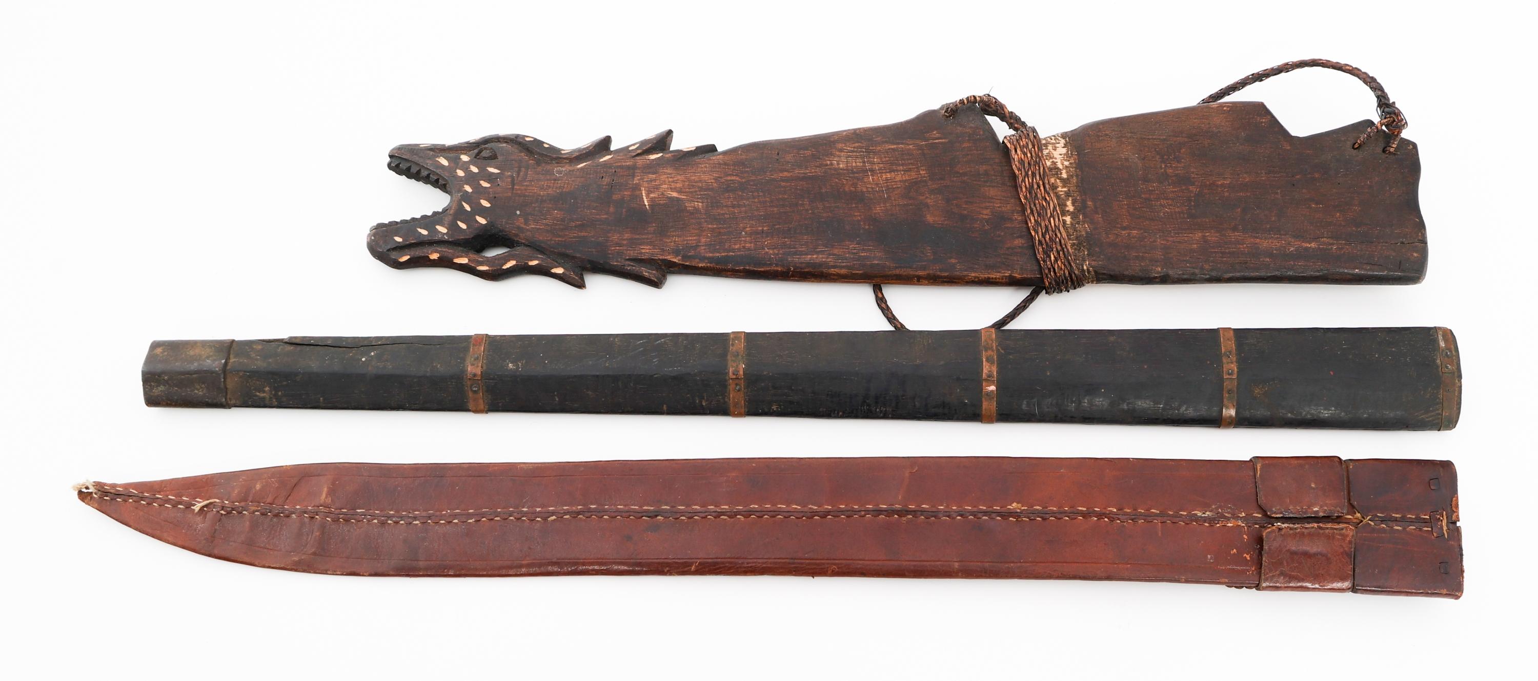 SOUTHEAST ASIAN SWORDS WITH SCABBARDS