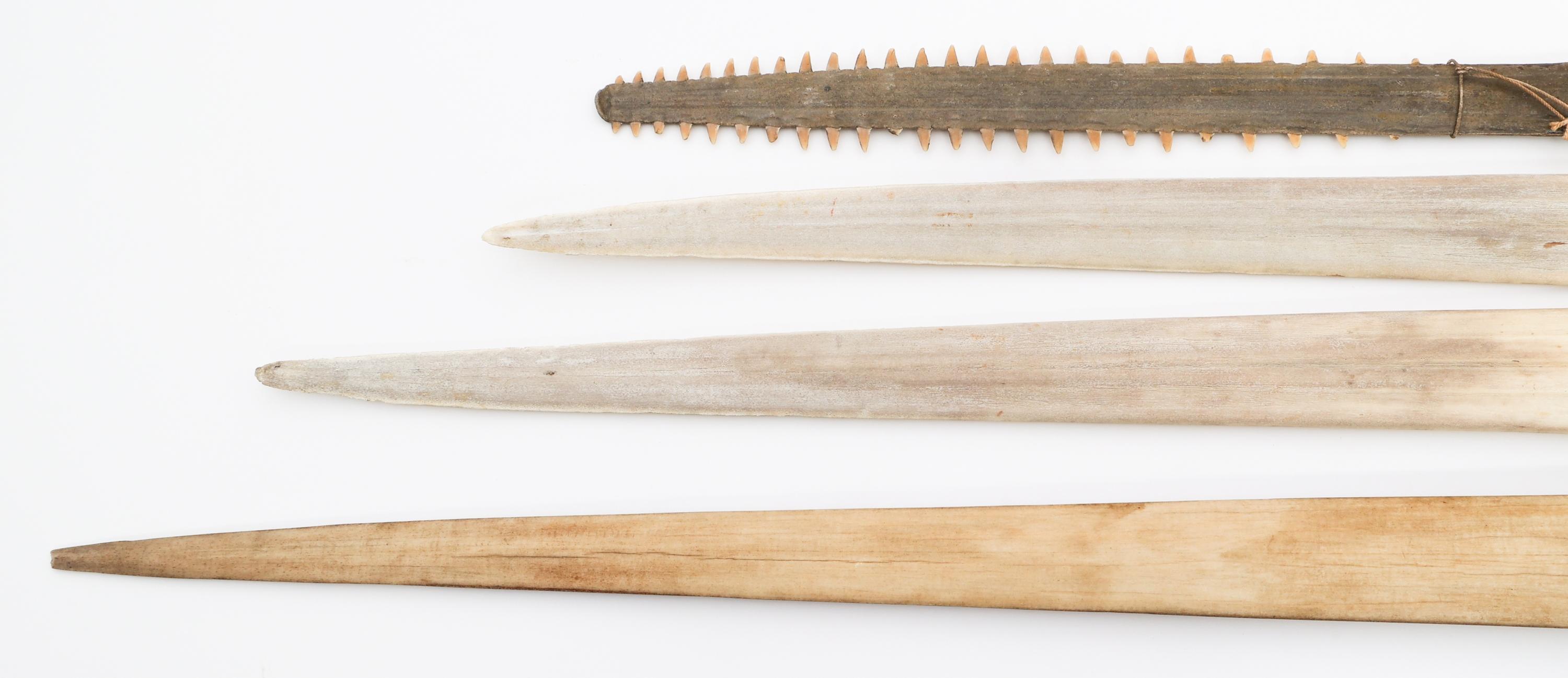 SOUTHEAST ASIAN SAWTOOTH & BONE SWORDS