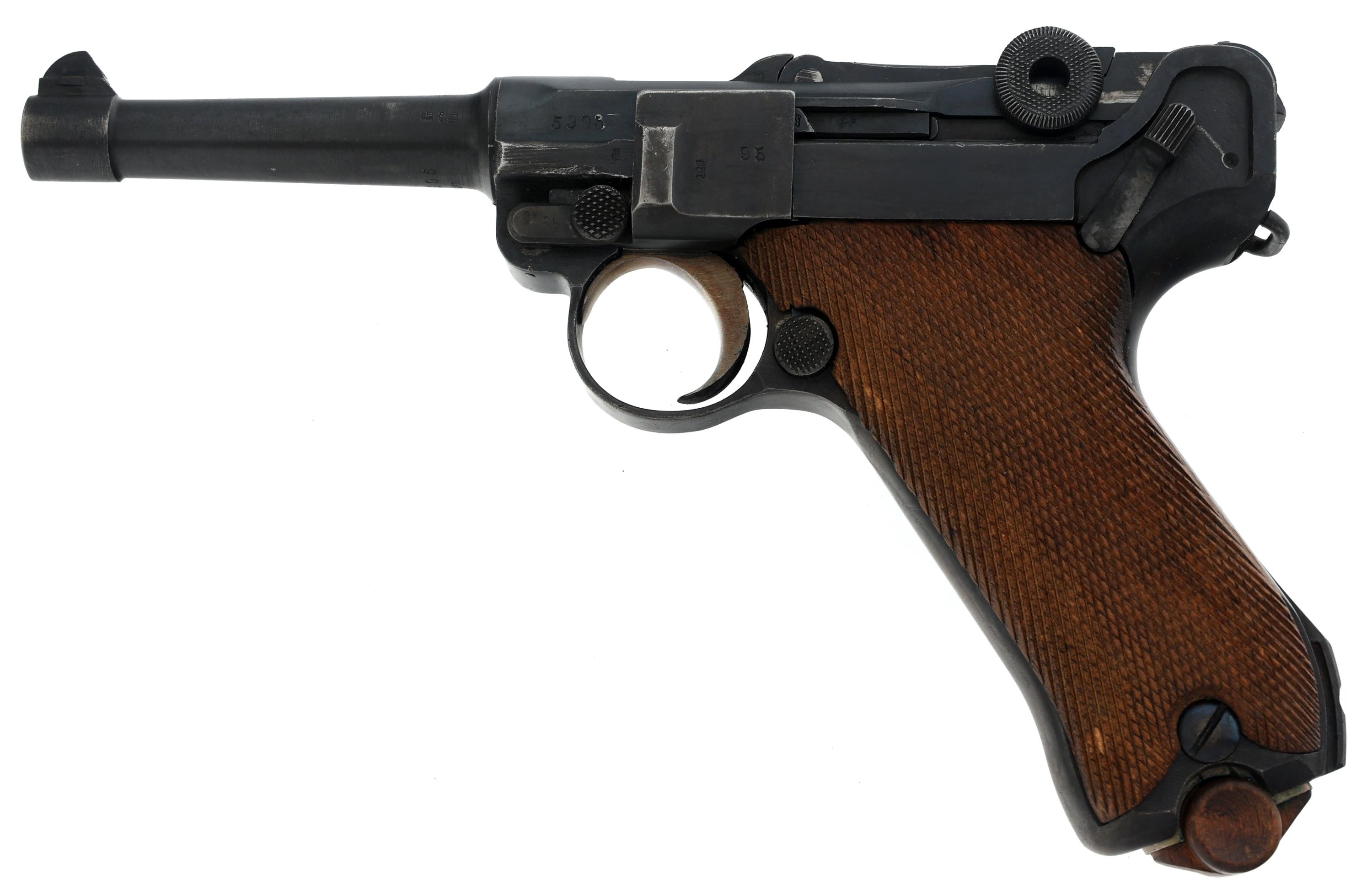1918 GERMAN ERFURT MODEL P08 9x19mm LUGER PISTOL