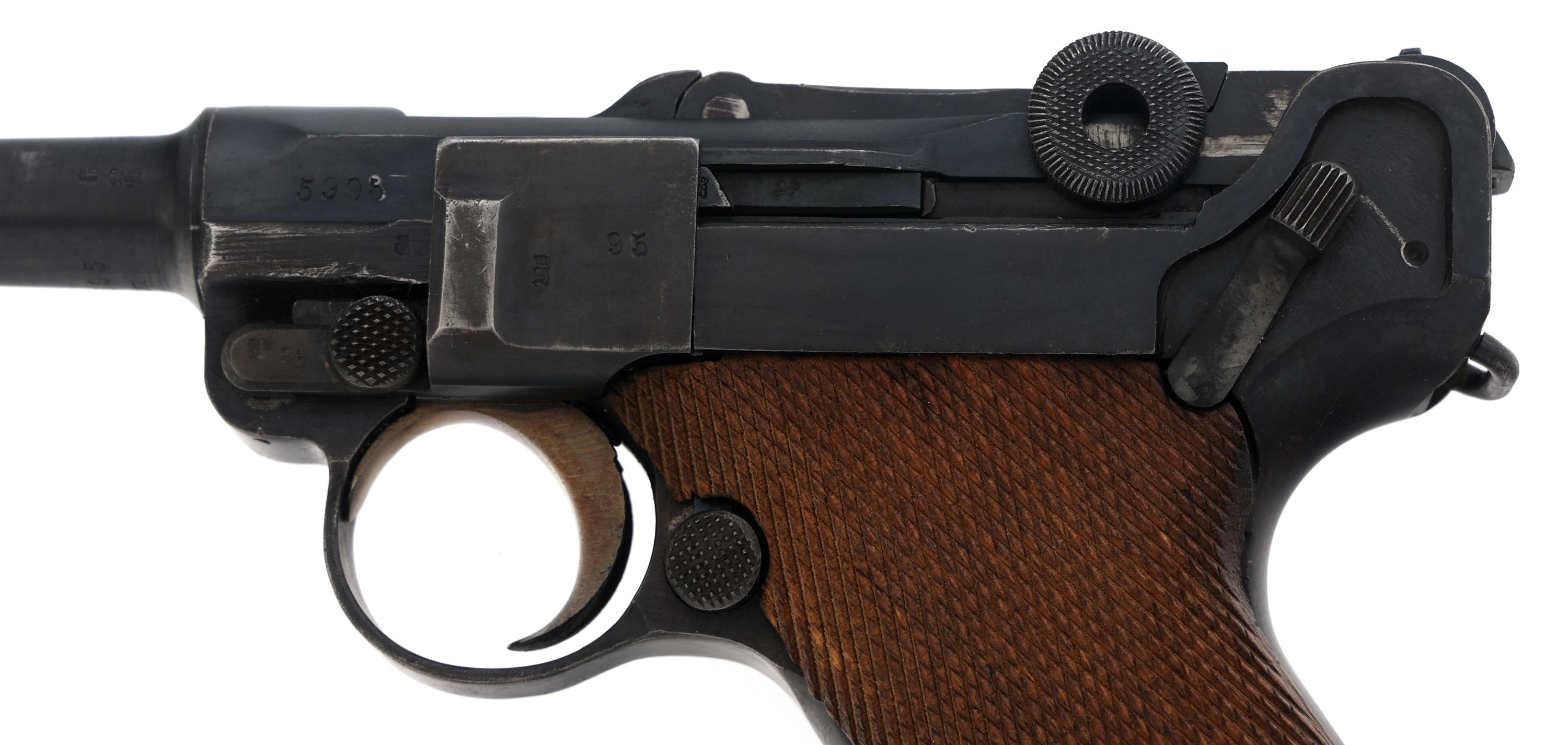1918 GERMAN ERFURT MODEL P08 9x19mm LUGER PISTOL
