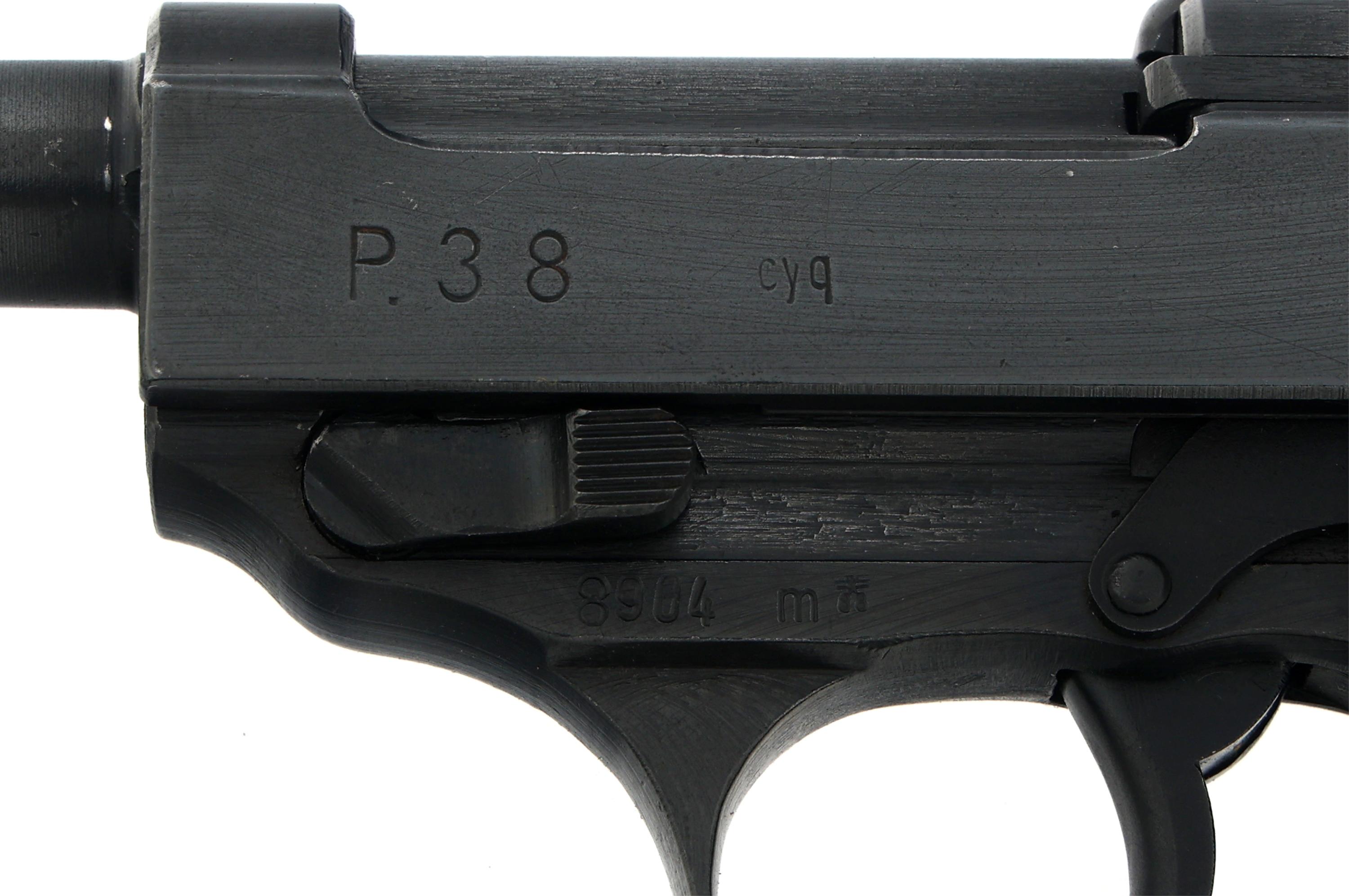 WWII GERMAN cyq CODE SPREEWERK MODEL P38 PISTOL