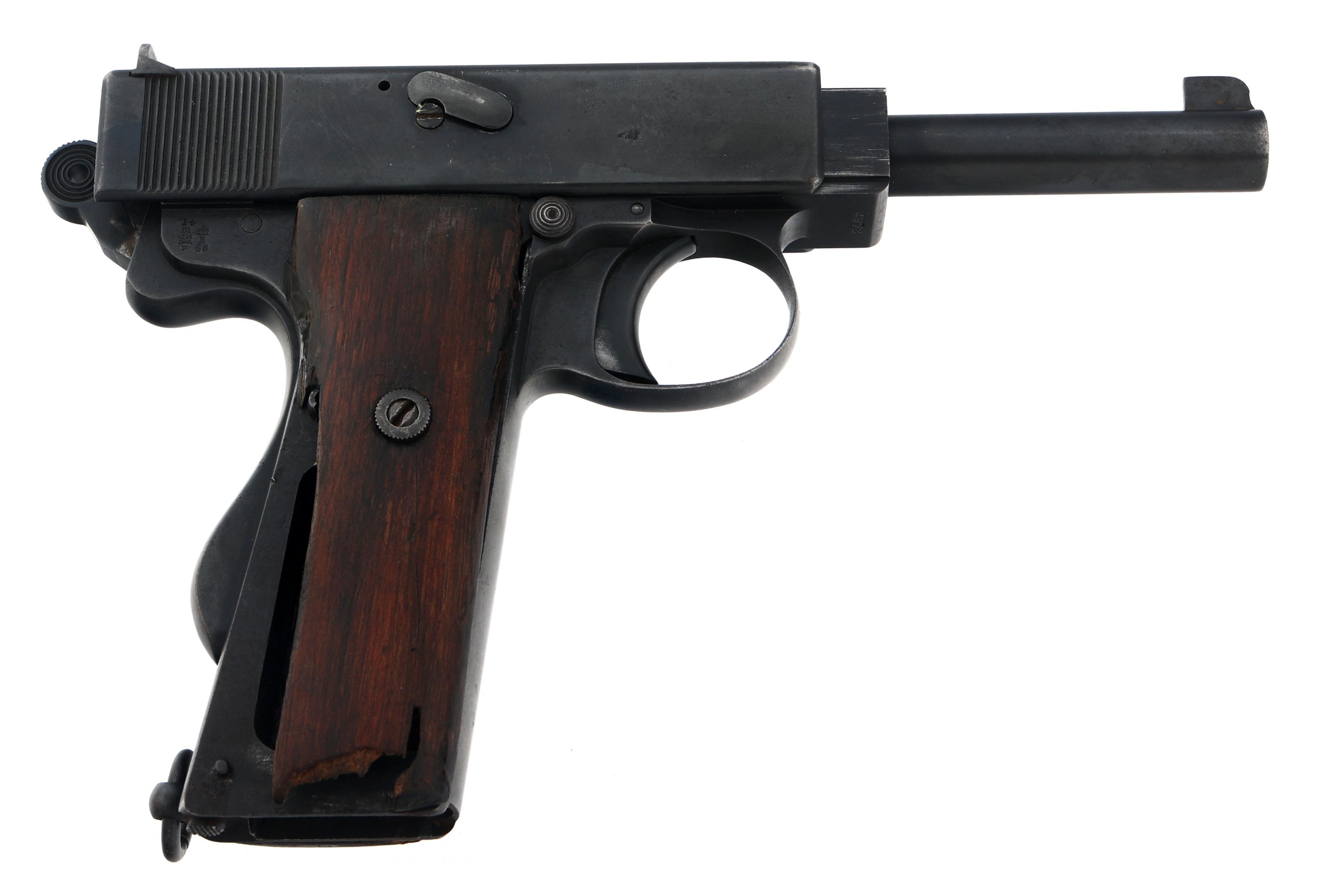 1914 WEBLEY & SCOTT SELF LOADING PISTOL .455 CAL