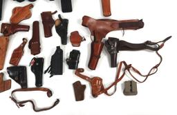 LEATHER PISTOL AND REVOLVER HOLSTERS