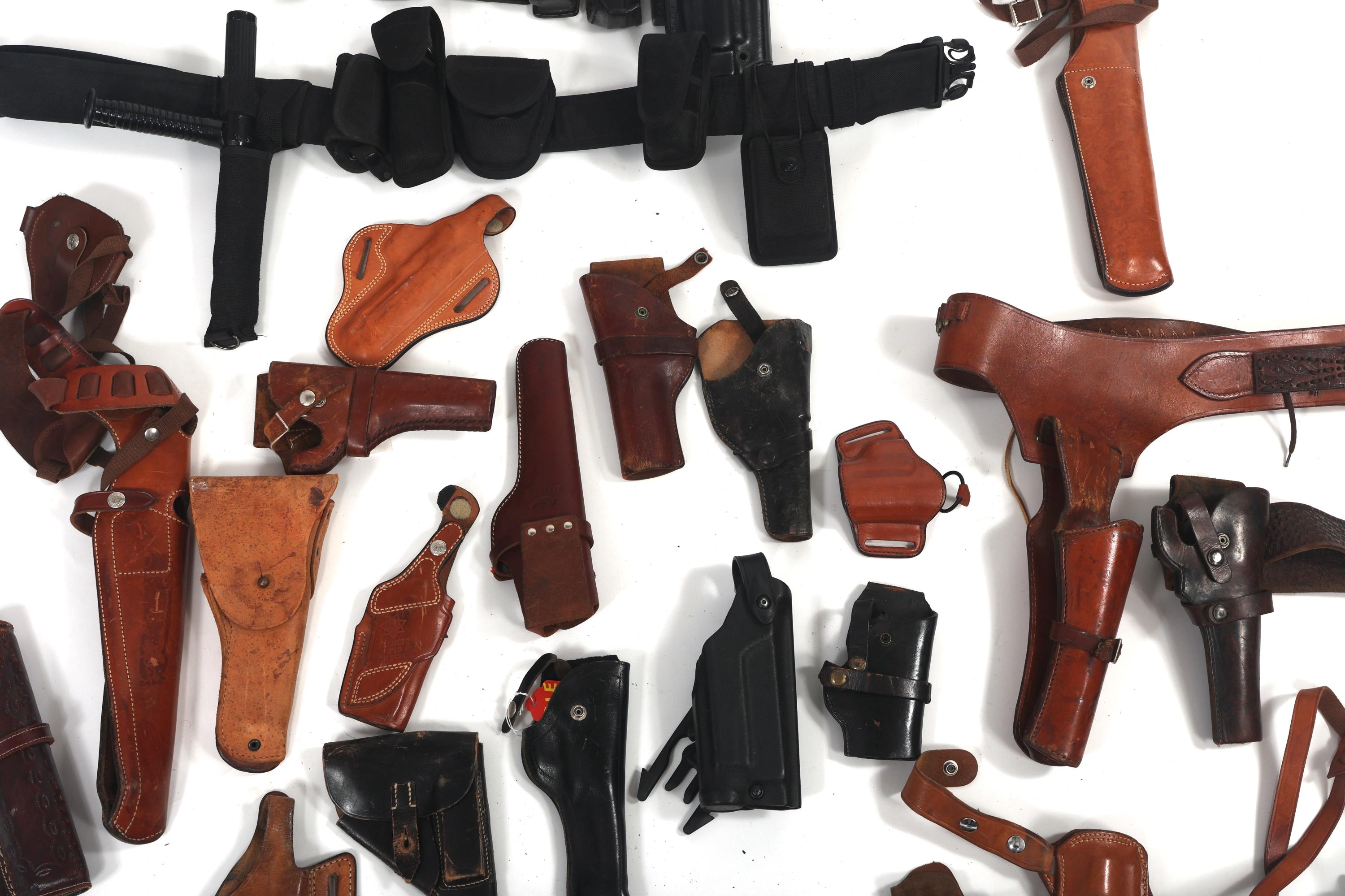 LEATHER PISTOL AND REVOLVER HOLSTERS