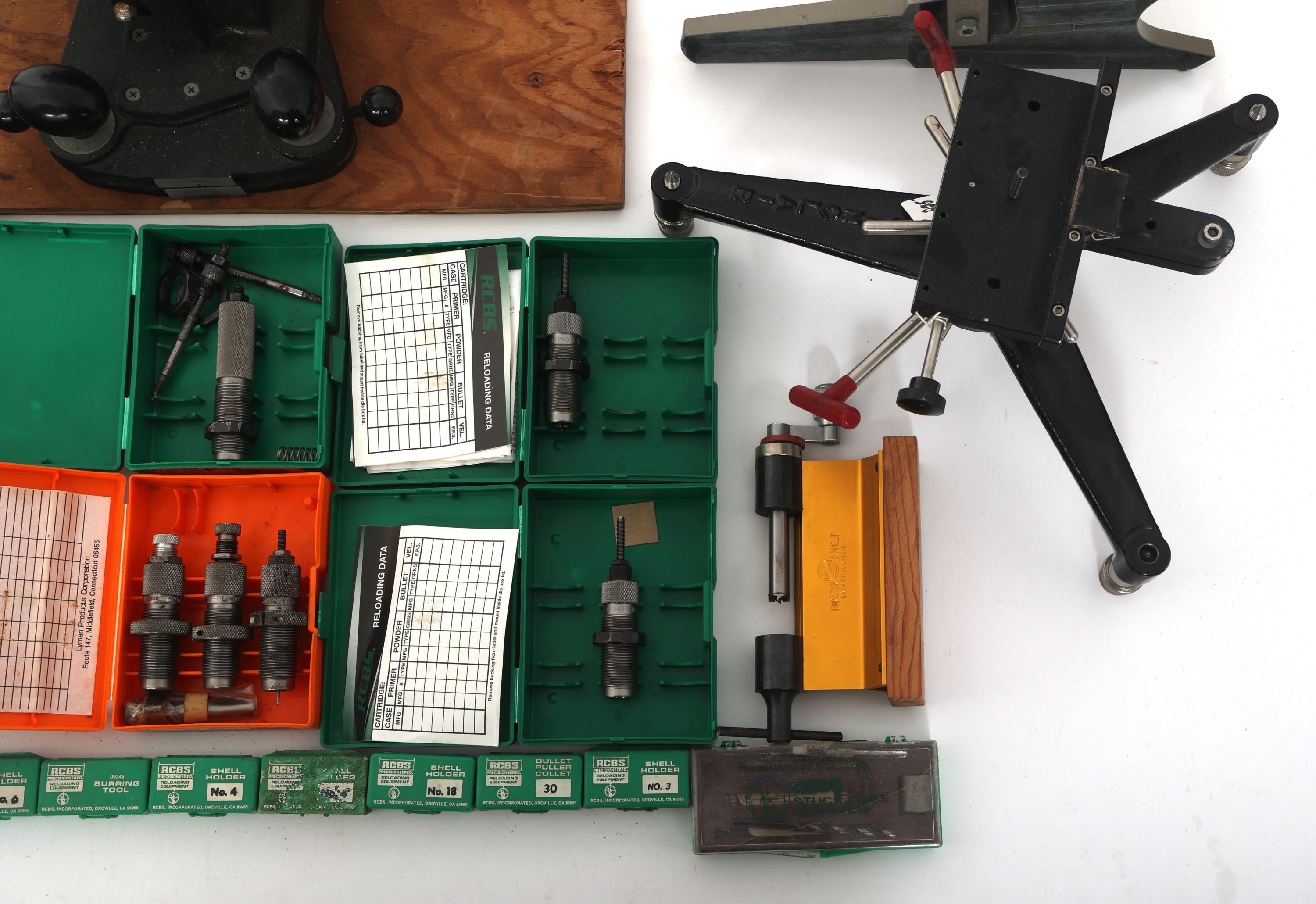 RCBS RELOADING DIES, SCALES, AND SHOOTING REST