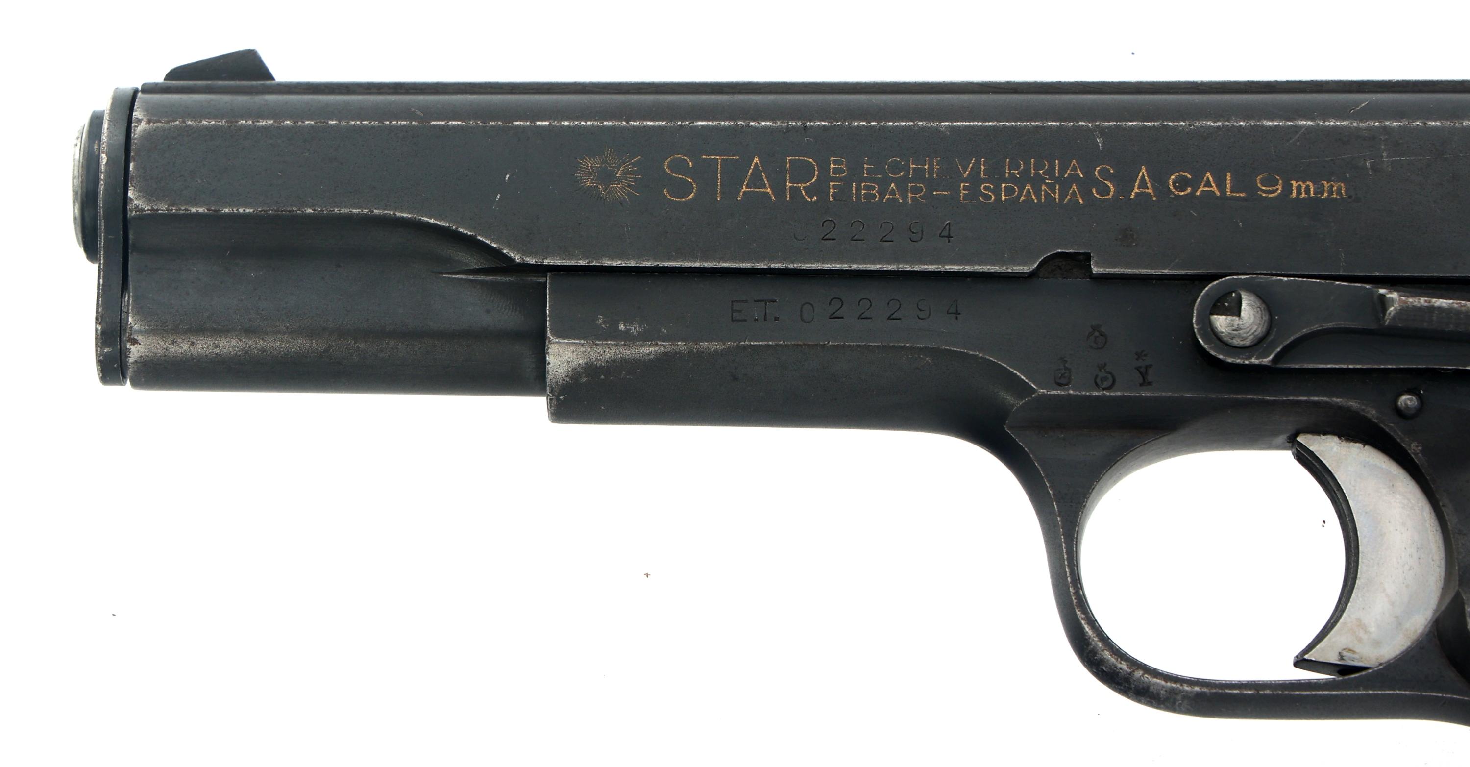 1953 STAR MODEL A SUPER 9mm LARGO CALIBER PISTOL