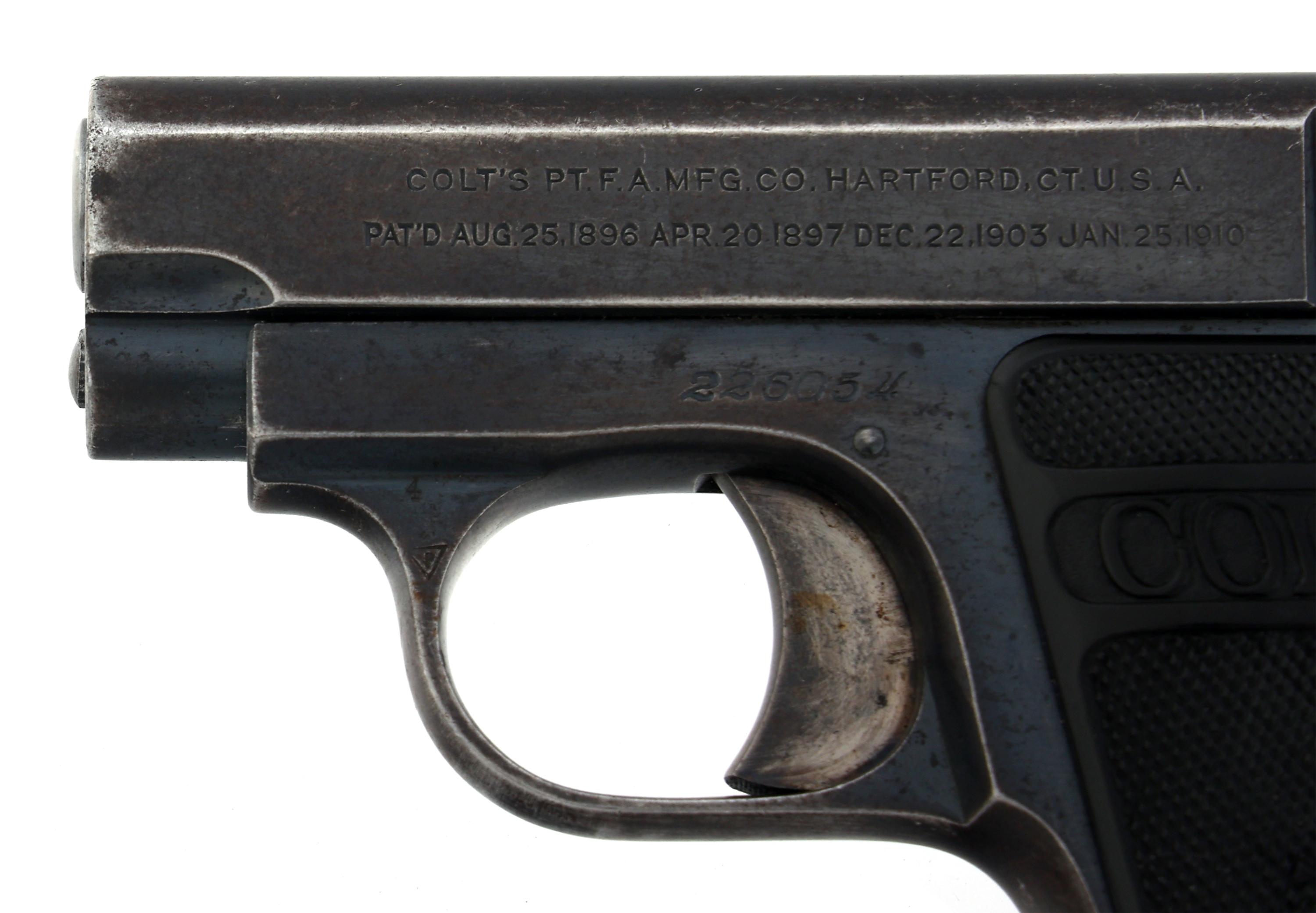 1919 COLT MODEL 1908 HAMMERLESS .25 CAL PISTOL