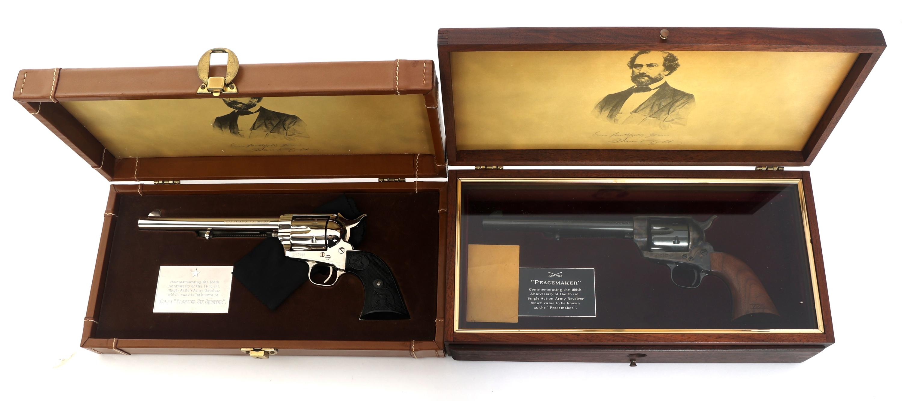 COLT PEACEMAKER CENTENNIAL REVOLVERS CASED PAIR