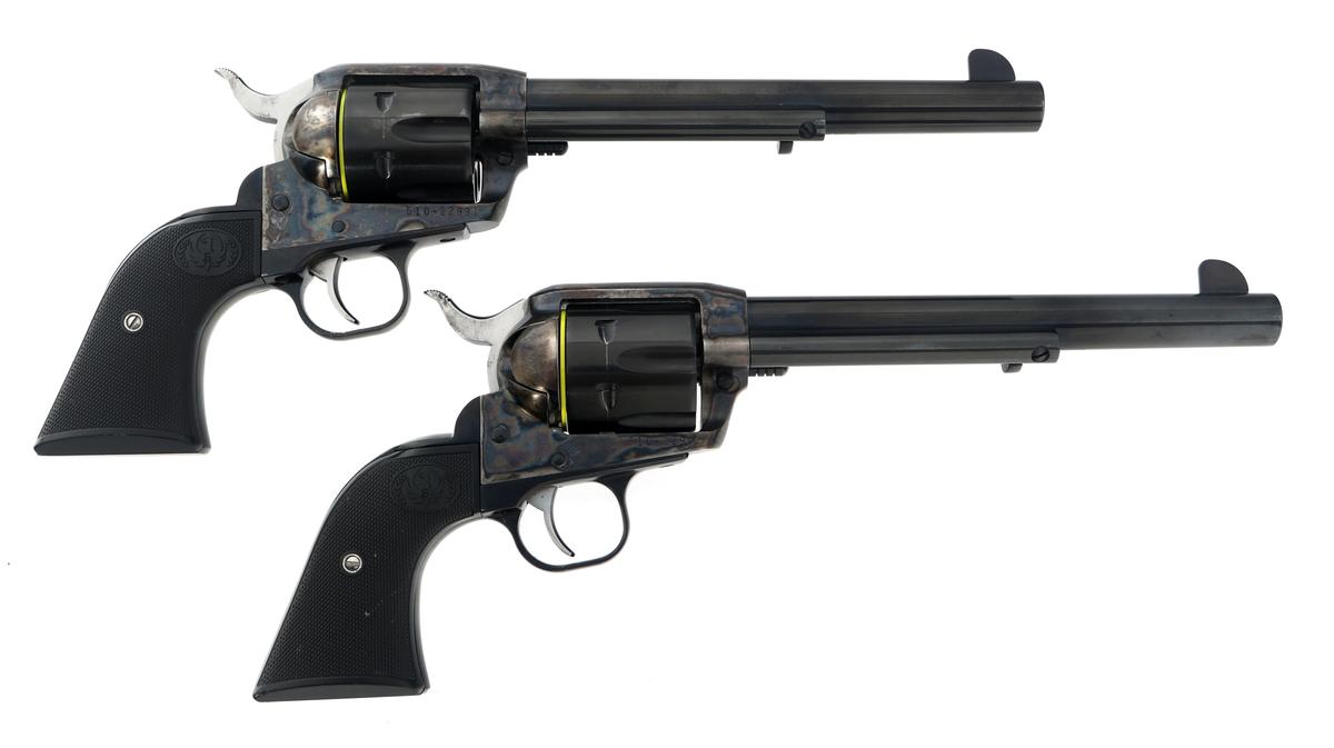 SEQUENTIAL PAIR RUGER VAQUERO .45 CAL REVOLVERS