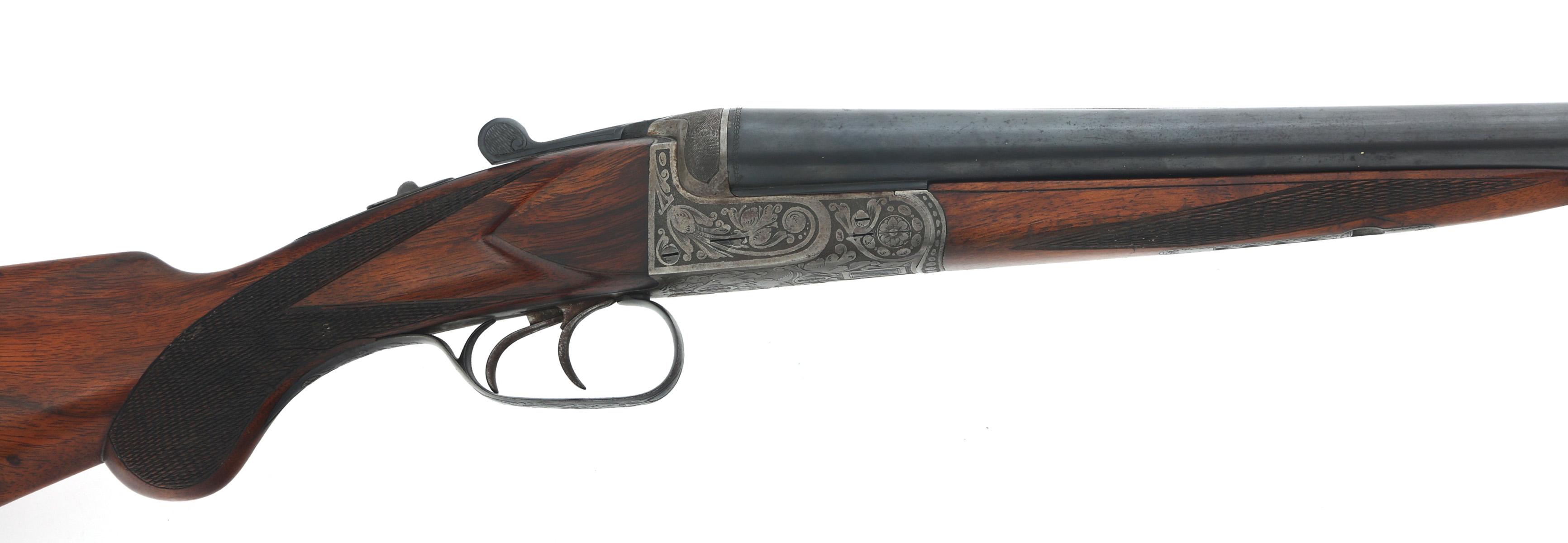 ENGRAVED 16 GAUGE SIDE BY SIDE SHOTGUN