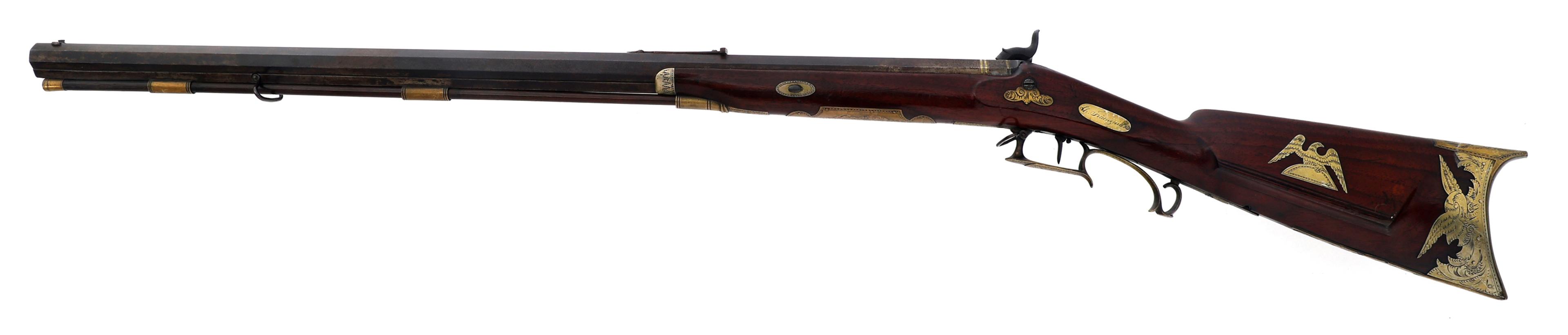 J. ZETTLER NEW YORK HALF STOCK PERCUSSION RIFLE