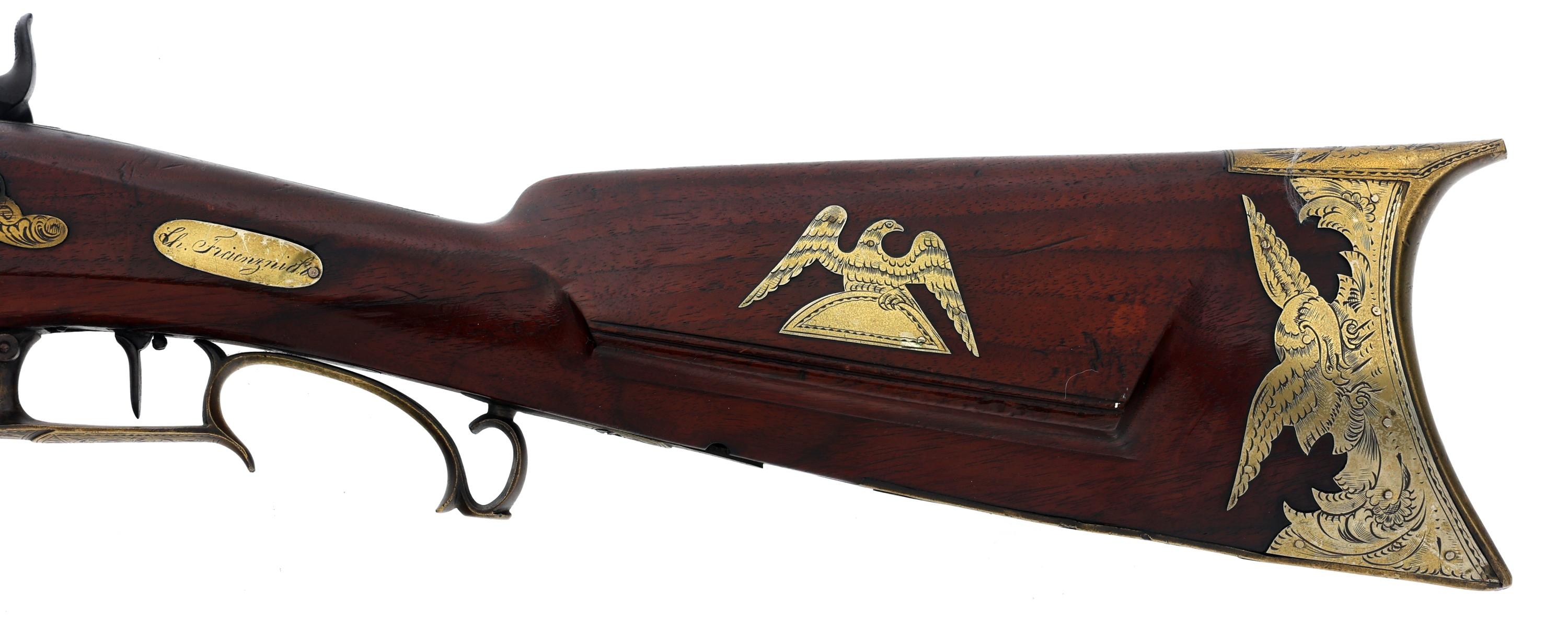 J. ZETTLER NEW YORK HALF STOCK PERCUSSION RIFLE