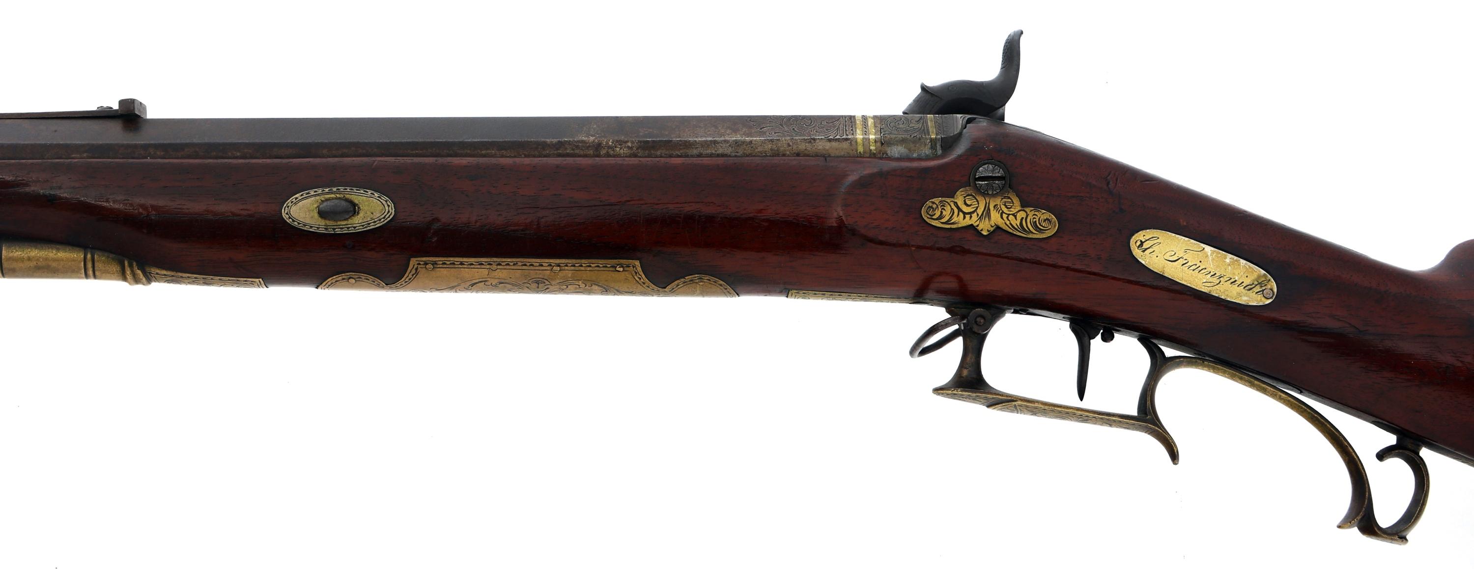 J. ZETTLER NEW YORK HALF STOCK PERCUSSION RIFLE