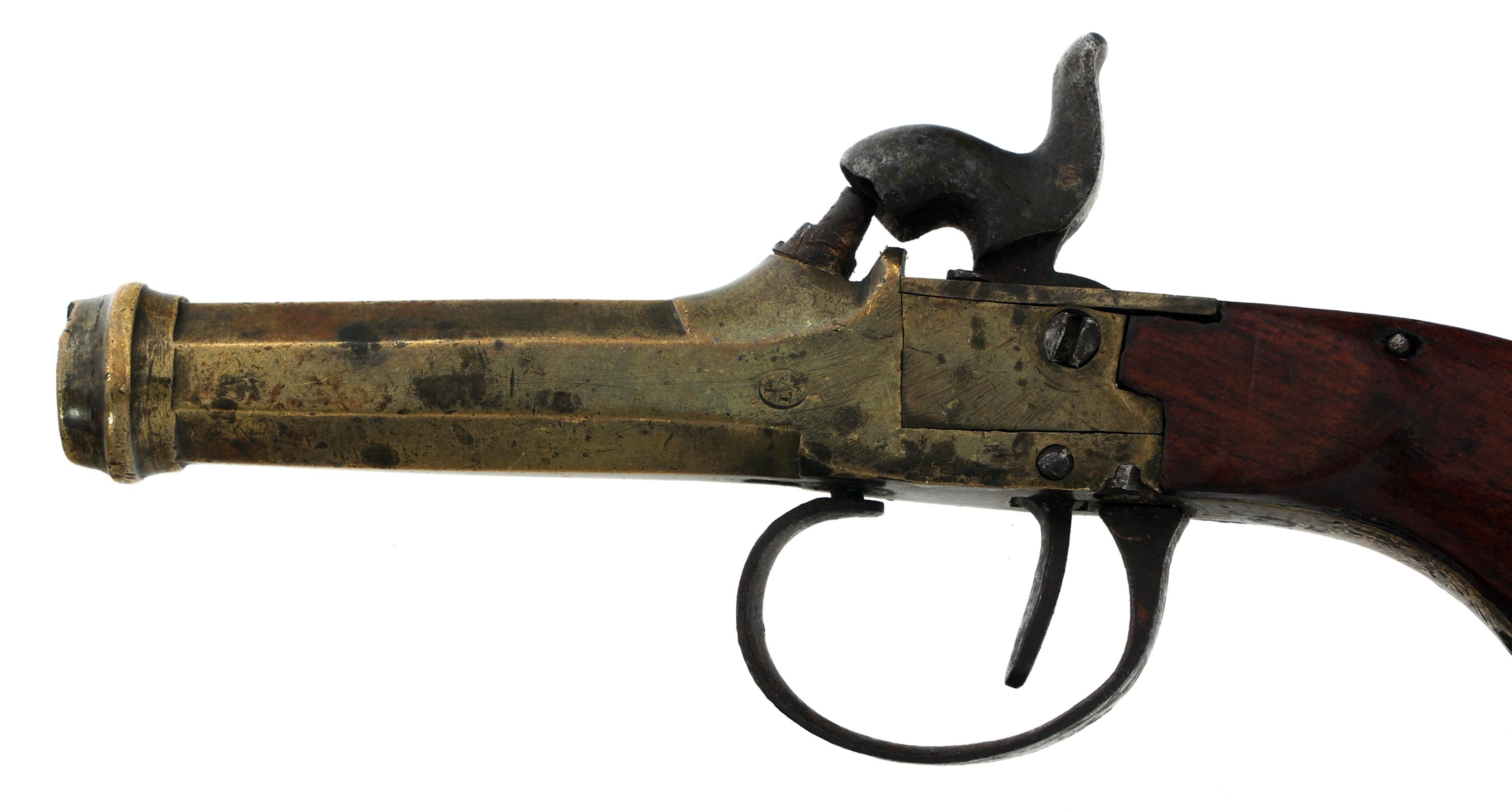 BELGIAN SINGLE SHOT .44 CALIBER PERCUSSION PISTOL