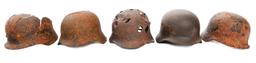 WWII GERMAN DUG M40 & M42 COMBAT HELMET SHELLS