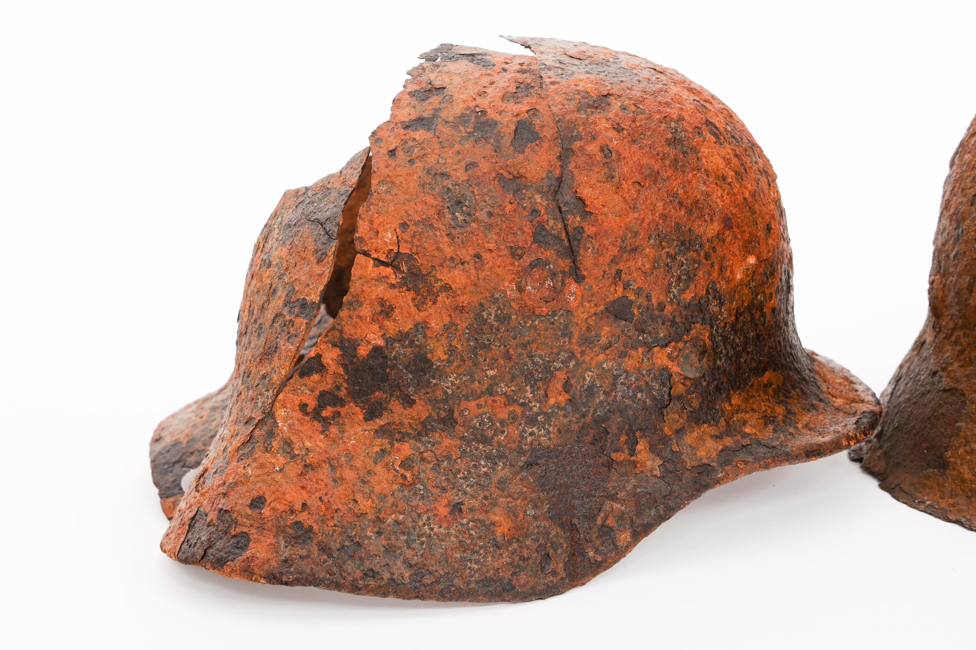 WWII GERMAN DUG M40 & M42 COMBAT HELMET SHELLS