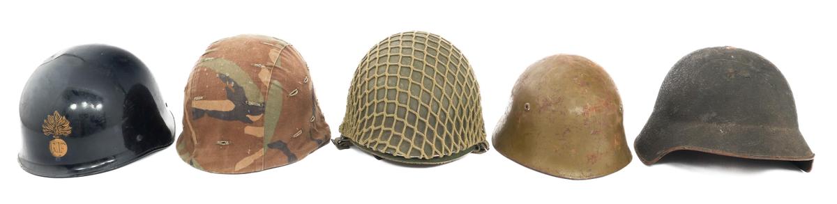 WWII - CURRENT M1, ITALIAN M33 & SWISS M18 HELMETS