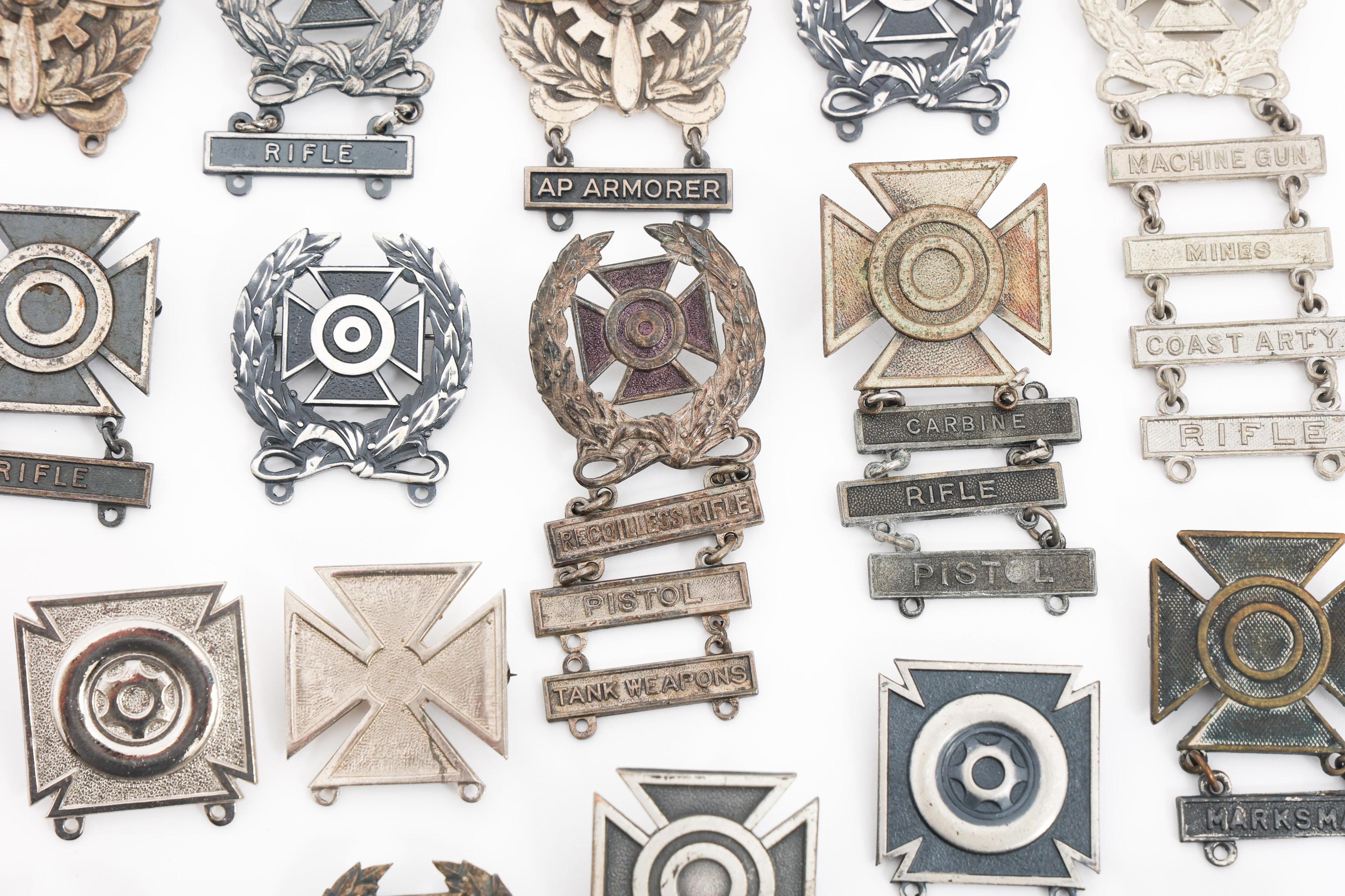 WWII - COLD WAR US ARMY MARKSMANSHIP BADGES