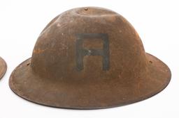 WWI US AEF 1st ARMY M1917 DOUGHBOY HELMETS