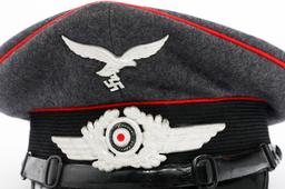 WWII GERMAN LUFTWAFFE FLAK ARTILLERY NCO VISOR CAP