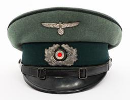 WWII GERMAN HEER ENGINEER NCO VISOR CAP