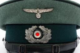 WWII GERMAN HEER ENGINEER NCO VISOR CAP