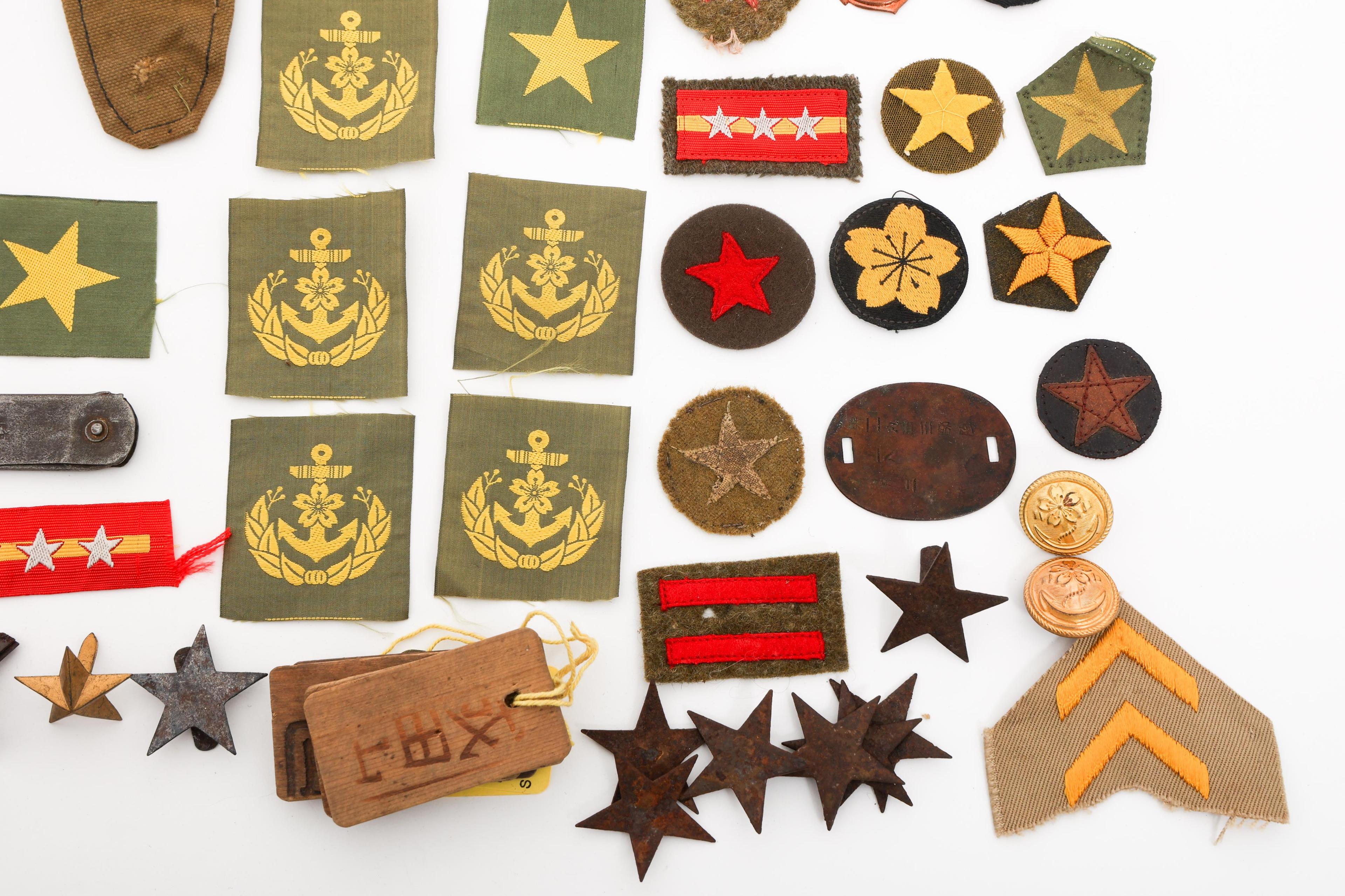 WWII IMPERIAL JAPANESE INSIGNIA, RANKS & BUTTONS