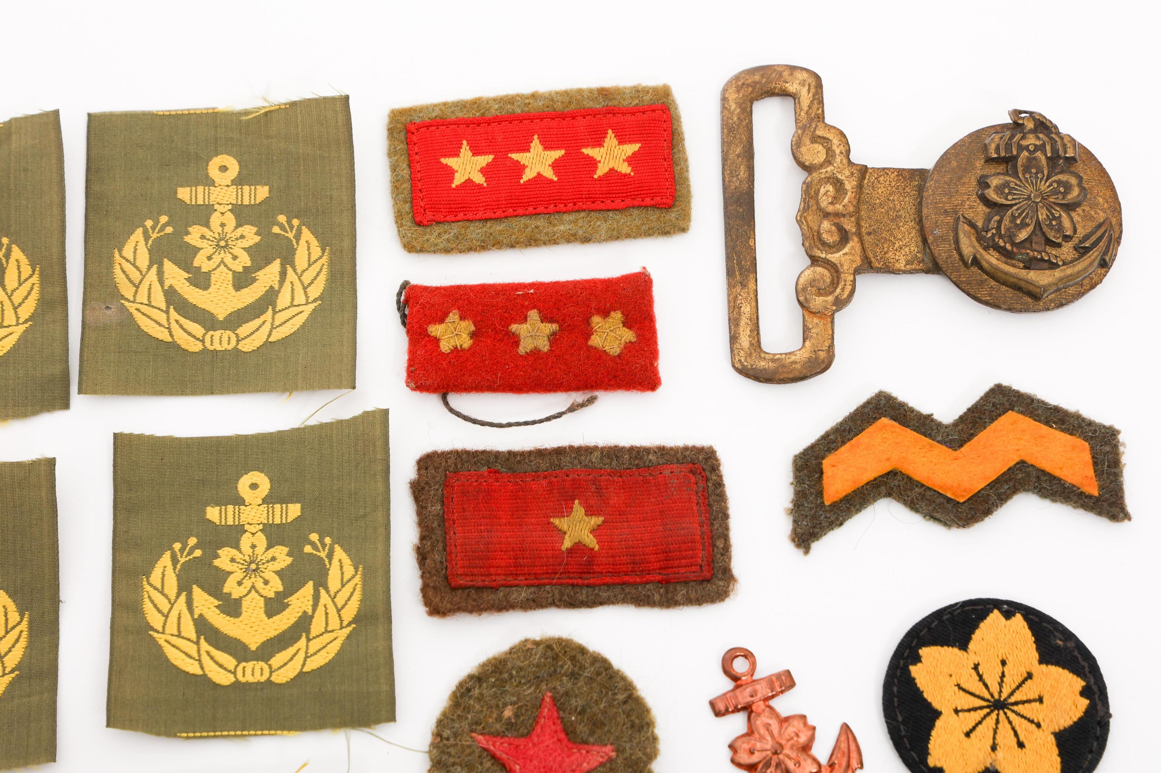 WWII IMPERIAL JAPANESE INSIGNIA, RANKS & BUTTONS