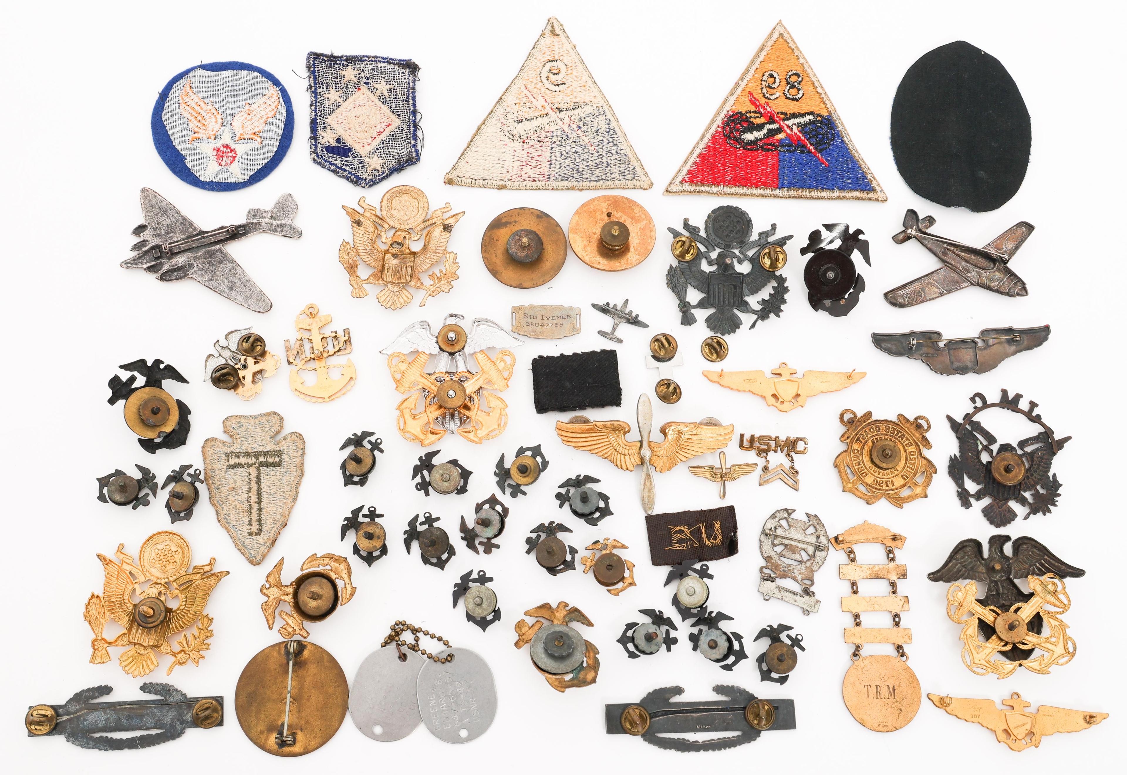 WWII - COLD WAR US ARMED FORCES INSIGNIA & PATCHES
