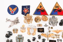 WWII - COLD WAR US ARMED FORCES INSIGNIA & PATCHES