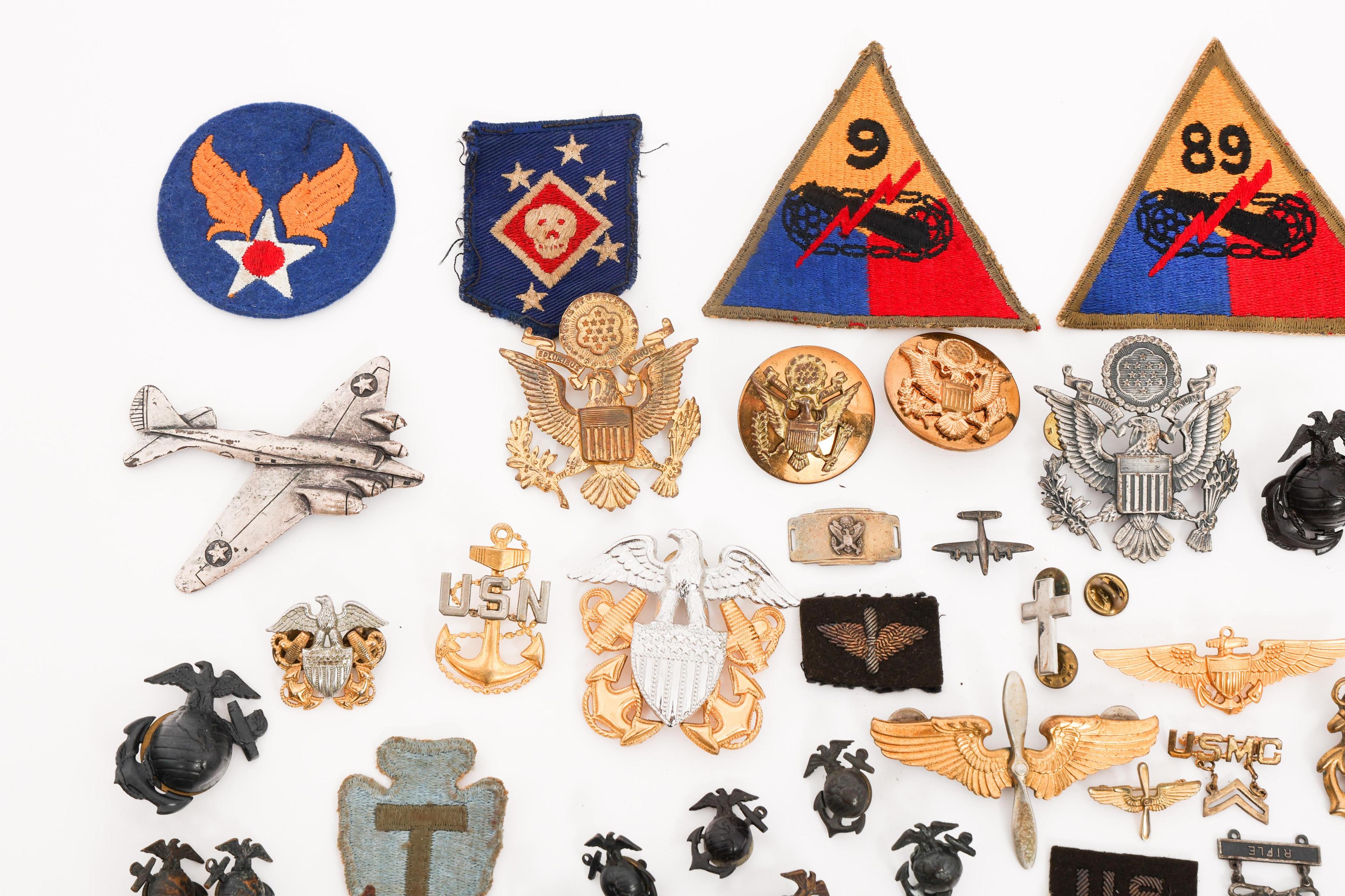 WWII - COLD WAR US ARMED FORCES INSIGNIA & PATCHES