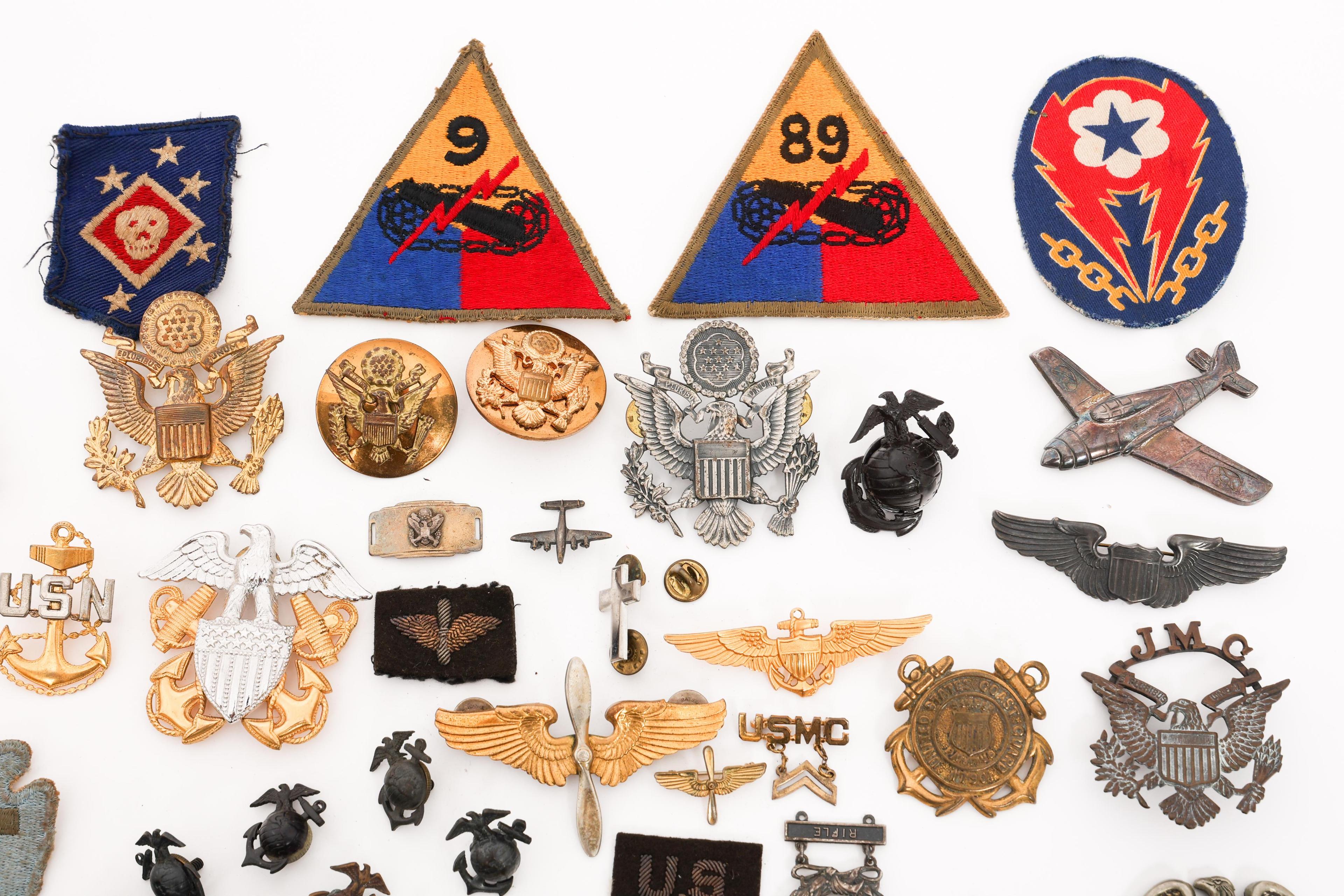 WWII - COLD WAR US ARMED FORCES INSIGNIA & PATCHES